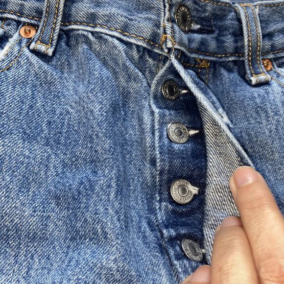 Levi’s 501 Vintage jeans Button fly Denim 501 red logo tag Size 33 x 34 Grunge - Picture 3 of 13
